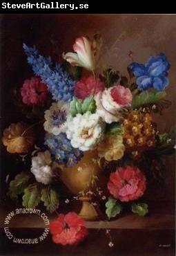 unknow artist Floral, beautiful classical still life of flowers.072